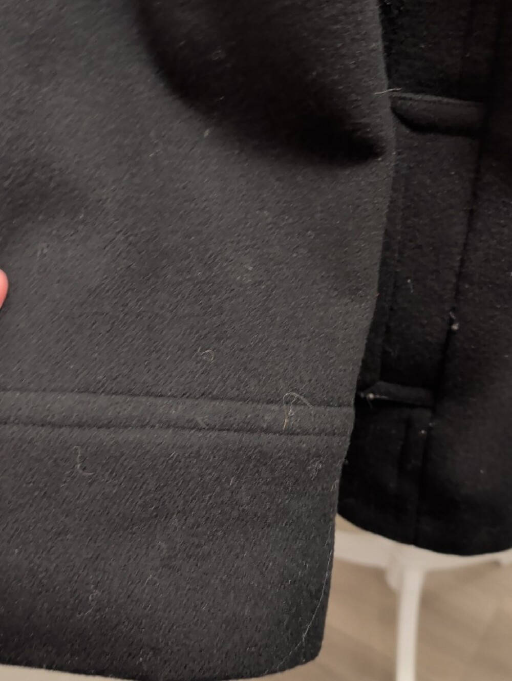 BRAETAN 2X Women's Pre-Owned Black Wool Peacoat - Timeless Double-Breasted - Picture 5 of 15